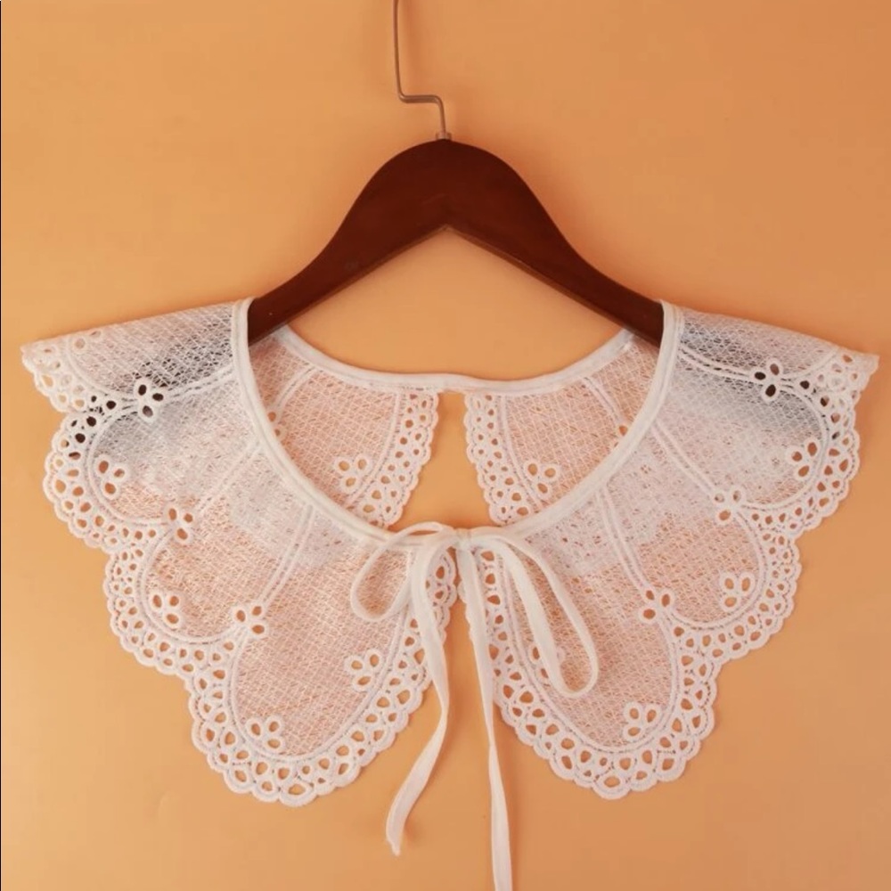 Eyelet embroidered collar